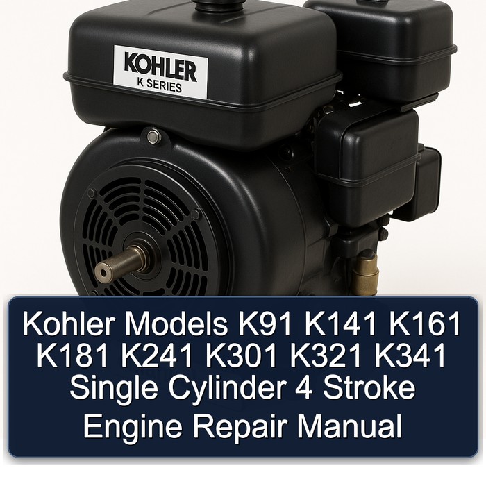 Briggs And Stratton Single Cylinder Kohler Models K91 K141 K161 K181 K241 K301 K321 K341 4 Stroke Engine Service Repair Workshop Manual PDF