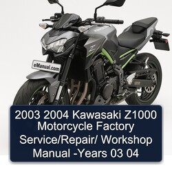 Kawasaki Z1000 Motorcycle years 03 04 Service Repair Workshop Manual PDF