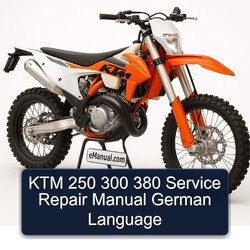 KTM 250 300 380 German Language Service Repair Workshop Manual PDF