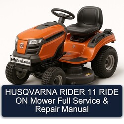 Husqvarna Rider 11 Ride ON Mower Service Repair Workshop Manual PDF