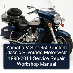 1998-2014 Aprilia Classic Yamaha V Star 650 Custom Silverado Motorcycle Service Repair Workshop Manual PDF
