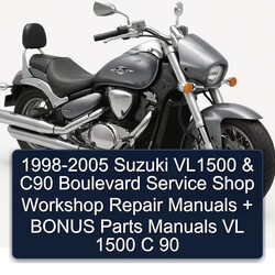 1998-2005 Derbi Boulevard Suzuki VL1500 C90 Shop Bonus Parts VL 1500 C 90 Catalog PDF