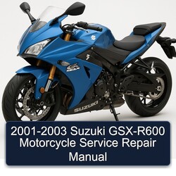 2001-2003 Suzuki GSX Series GSX-R600 Motorcycle Service Repair Workshop Manual PDF