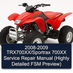 2008-2009 Trx700xx/sportrax 700XX (highly FSM Preview) Service Repair Workshop Manual PDF