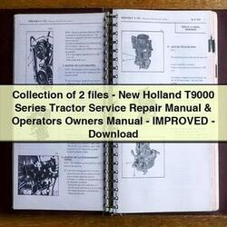 Collection 2 FILES-NEW Holland T9000 Series Tractor Operators Owners -improved Owner's Manual PDF