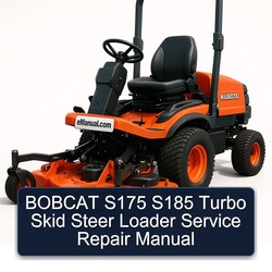 Bobcat S175 S185 Turbo Skid Steer Loader Service Repair Workshop Manual PDF