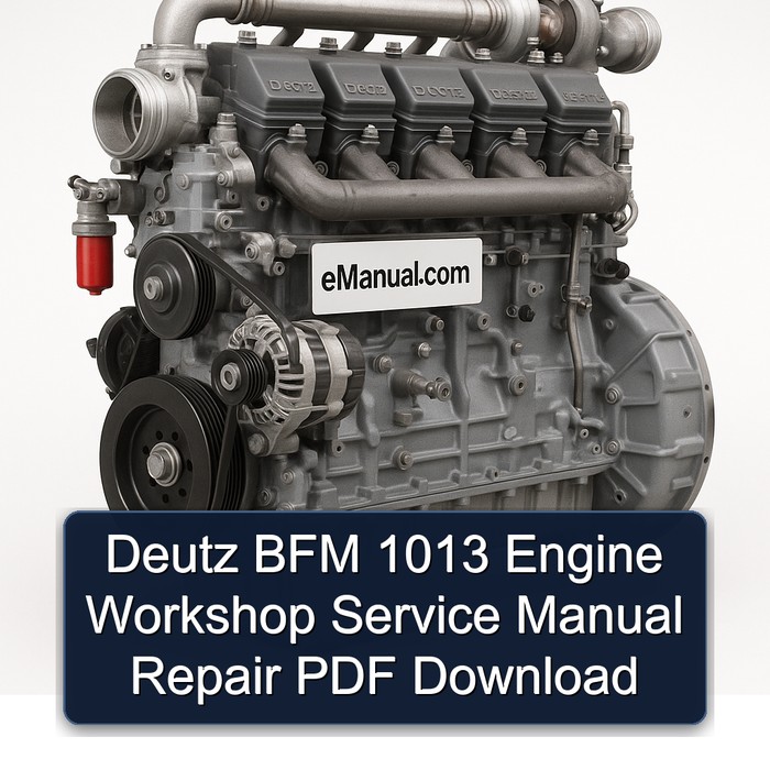 Deutz 1013 BFM Engine Service Repair Workshop Manual PDF