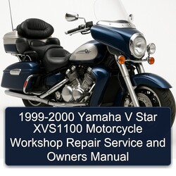 1999-2000 Yamaha XVS Models V Star XVS1100 Motorcycle Owners Owner's Manual PDF