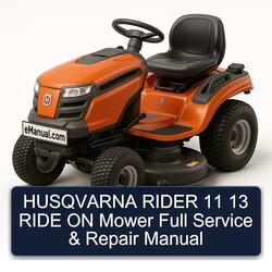 Husqvarna Rider 11 13 Ride ON Mower Service Repair Workshop Manual PDF