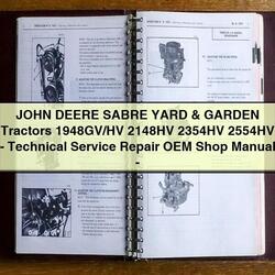 John Deere Sabre Yard Garden Tractors 1948gv/hv 2148HV 2354HV 2554hv- Shop Service Repair Workshop Manual PDF