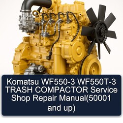 Komatsu Series Manuals WF550-3 Wf550t-3 Trash Compactor Shop (50001 Up) Service Repair Workshop Manual PDF