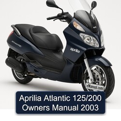 2003 Aprilia Atlantic 125/200 Owners Owner's Manual PDF