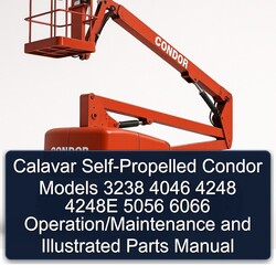 Calavar Self-propelled Condor Models 3238 4046 4248 4248E 5056 6066 Operation/ Illustrated Parts Catalog PDF