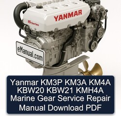 Yanmar KM3P KM3A KM4A KBW20 KBW21 KMH4A Marine Gear Service Repair Workshop Manual PDF