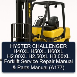 Hyster Challenger H40XL H50XL H60XL H2.00xl H2.50xl H3.00xl Forklift Parts (A177) Catalog PDF