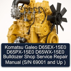 Komatsu Galeo D65EX-15E0 D65PX-15E0 D65WX-15E0 Bulldozer Shop (s/n 69001 Up ) Service Repair Workshop Manual PDF