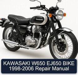 1998-2006 Kawasaki W Series W650 EJ650 Bike Service Repair Workshop Manual PDF