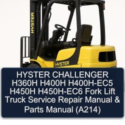 Hyster Challenger H360H H400H H400H-EC5 H450H H450H-EC6 Fork Lift Truck Parts (A214) Catalog PDF