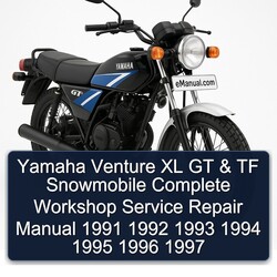 1991-1997 Yamaha Venture XL GT TF Snowmobile Service Repair Workshop Manual PDF