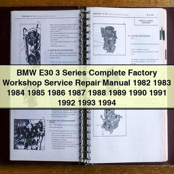 1982-1994 BMW 3 Series E30 Service Repair Workshop Manual PDF