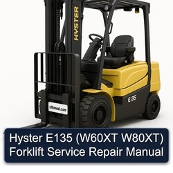 Hyster E135 (w60xt W80xt) Forklift Service Repair Workshop Manual PDF