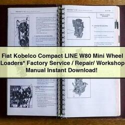 Fiat Kobelco Compact Line W80 Mini Wheel Loaders / Service Repair Workshop Manual PDF