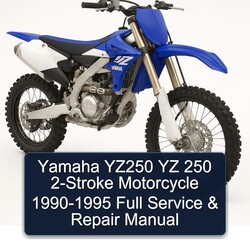 1990-1995 Yamaha YZ Models YZ250 250 2-stroke Motorcycle Service Repair Workshop Manual PDF