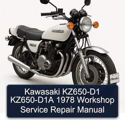1978 Kawasaki KZ Series KZ650-D1 KZ650-D1A Service Repair Workshop Manual PDF