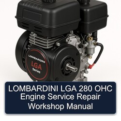 Lombardini LGA Series 280 OHC Engine Service Repair Workshop Manual PDF