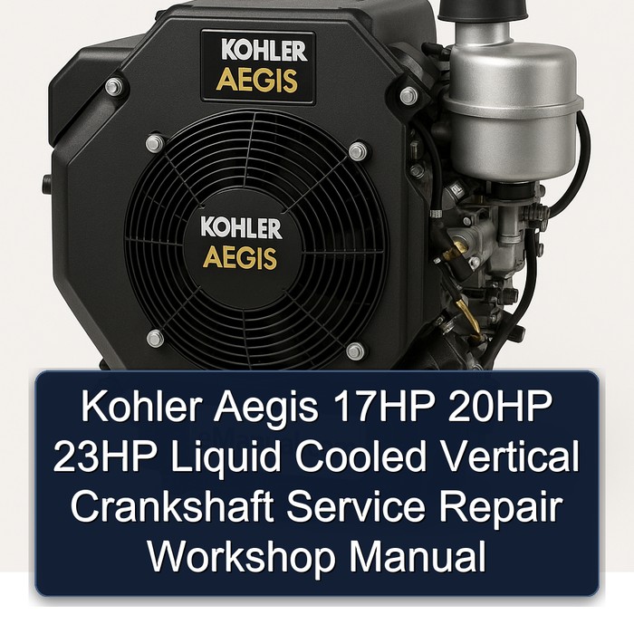 Kohler Aegis Series 17HP 20HP 23HP Liquid Cooled Vertical Crankshaft Service Repair Workshop Manual PDF