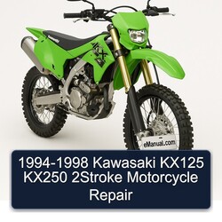 1994-1998 Kawasaki KX Series KX125 KX250 2STROKE Motorcycle Service Repair Workshop Manual PDF