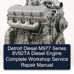 Detroit Diesel 92 Series M977 8v92ta Engine Service Repair Workshop Manual PDF