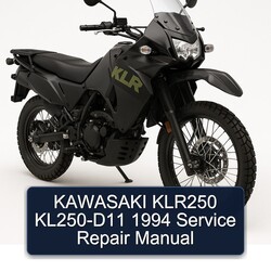 1994 Kawasaki KLR Series KLR250 KL250-D11 Service Repair Workshop Manual PDF