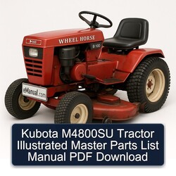 Kubota M4800SU Tractor Illustrated Master Parts Catalog PDF