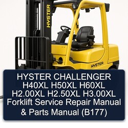 Hyster Challenger H40XL H50XL H60XL H2.00xl H2.50xl H3.00xl Forklift Parts (B177) Catalog PDF