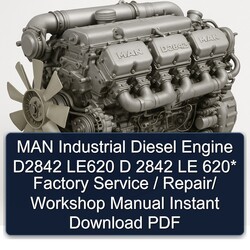 MAN D2842 Industrial Diesel Engine LE620 D 2842 LE 620 / Service Repair Workshop Manual PDF