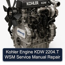 Kohler KDW Models Engine 2204.t WSM Service Repair Workshop Manual PDF