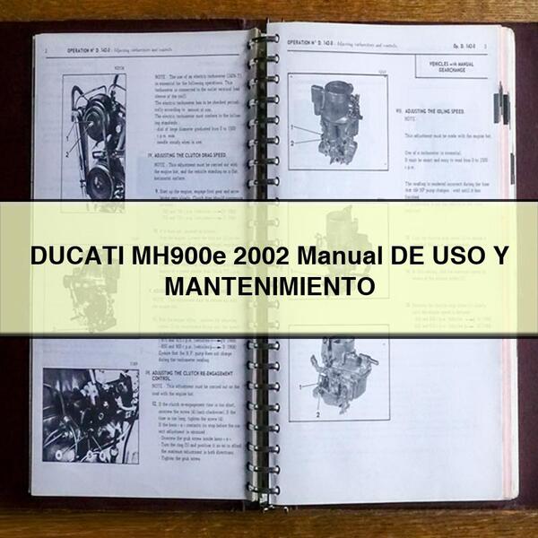 2002 Ducati 250 MH900E DE USO Y Mantenimiento Service Repair Workshop Manual PDF