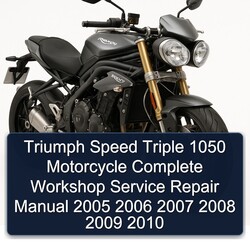 2005-2010 Triumph Speed Triple 1050 Motorcycle Service Repair Workshop Manual PDF