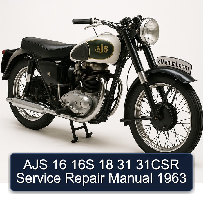 1963 Ajs 16 16S 18 31 31CSR Service Repair Workshop Manual PDF