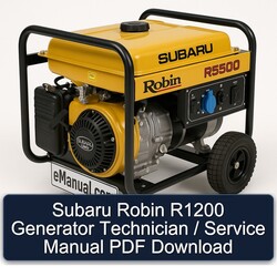Subaru Robin R1200 Generator Technician / Service Repair Workshop Manual PDF
