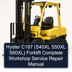 Hyster C187 (s40xl S50XL S60xl) Forklift Service Repair Workshop Manual PDF