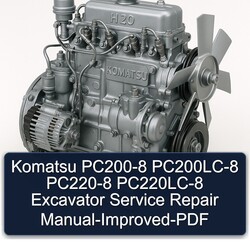 Komatsu PC200-8 Pc200lc-8 PC220-8 Pc220lc-8 Excavator -improved Service Repair Workshop Manual PDF