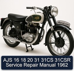 1962 Ajs 16 18 20 31 31CS 31CSR Service Repair Workshop Manual PDF