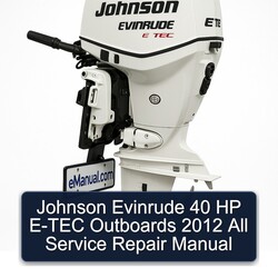 2012 Johnson Evinrude 40 HP E-TEC Outboards All Service Repair Workshop Manual PDF