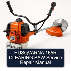 Husqvarna 165R Clearing SAW Service Repair Workshop Manual PDF
