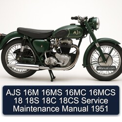 1951 Ajs 18 16M 16MS 16MC 16MCS 18S 18C 18CS Service Repair Workshop Manual PDF