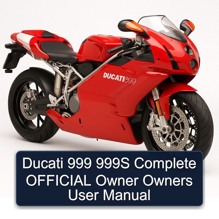 Ducati 999 999S Official Owner Owners User Service Repair Workshop Manual PDF