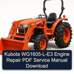 Kubota Wg1605-l-e3 Engine Service Repair Workshop Manual PDF