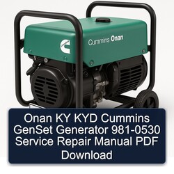 Onan KY KYD Cummins Genset Generator 981-0530 Service Repair Workshop Manual PDF